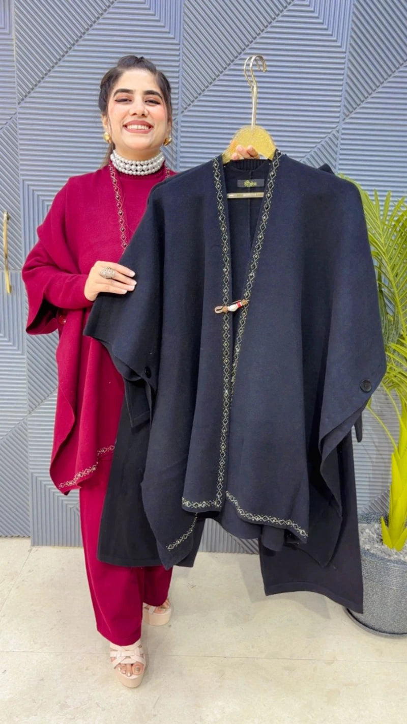 PREMIUM WINTERWEAR 3 PCS CORDSET WITH BROOCH GGR3654