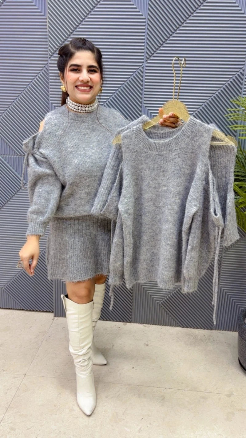 PREMIUM WOOLEN KOREAN CORD SET GGR3655