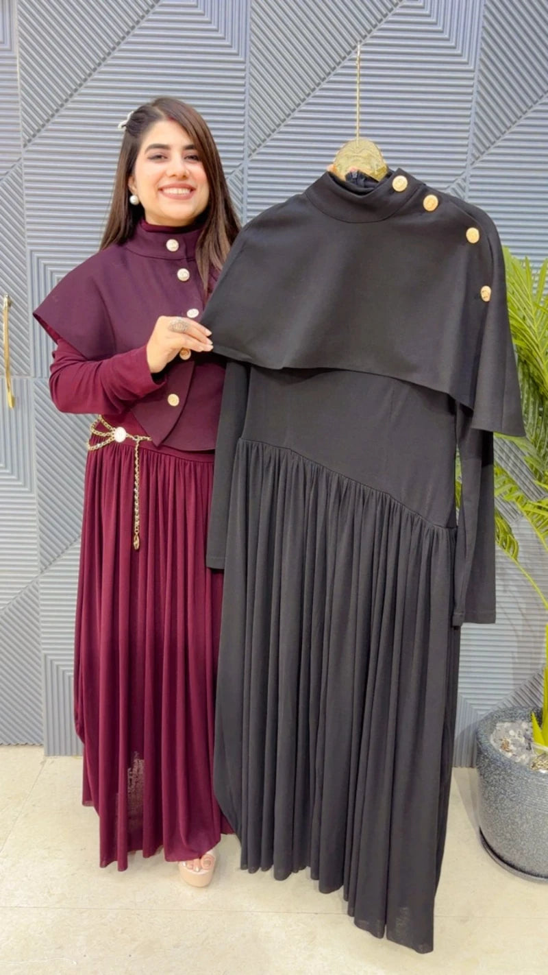PREMIUM CAPE DRESS GGR3676