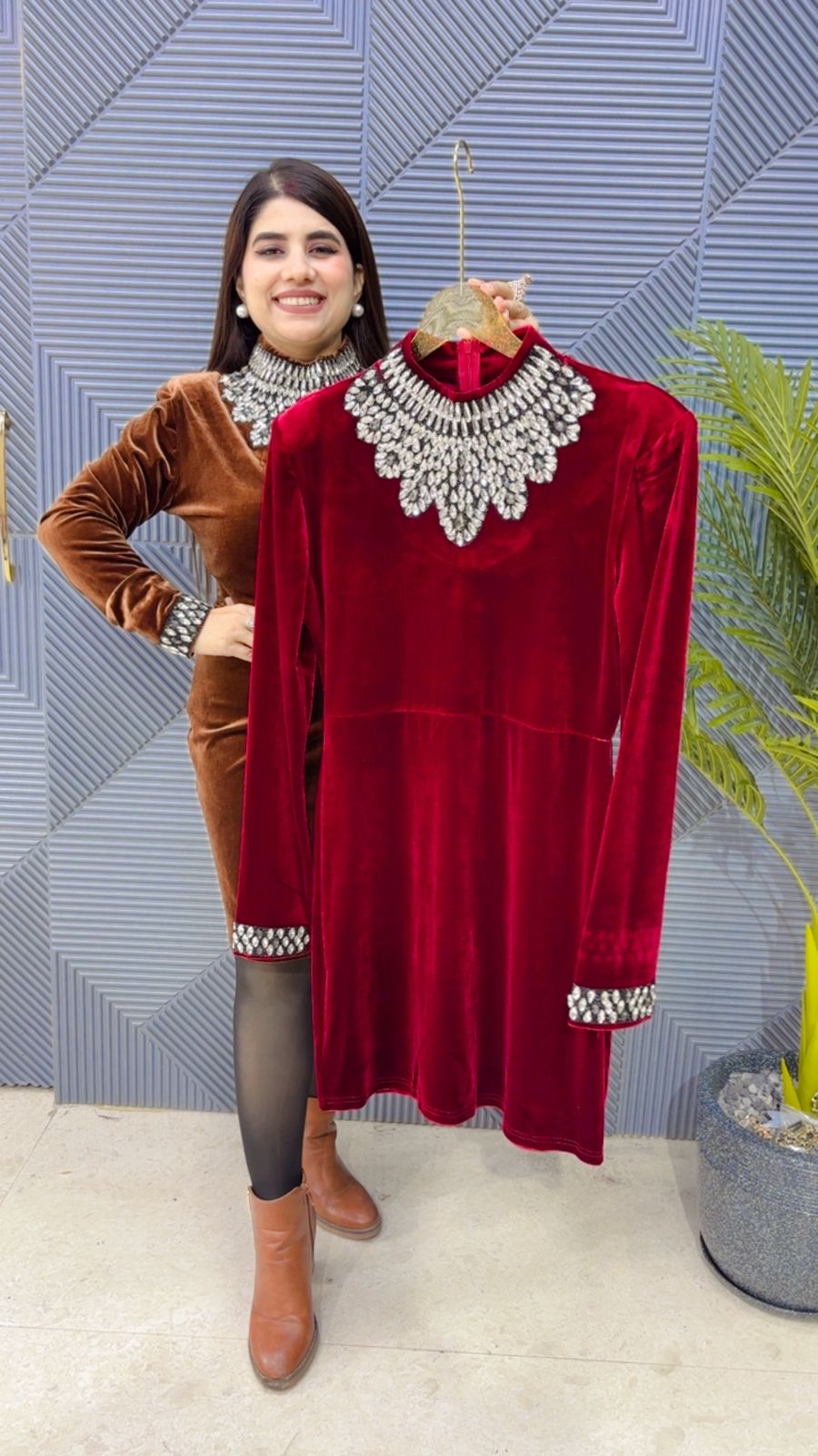 BEAUTIFUL VELVET DRESS GGR3688