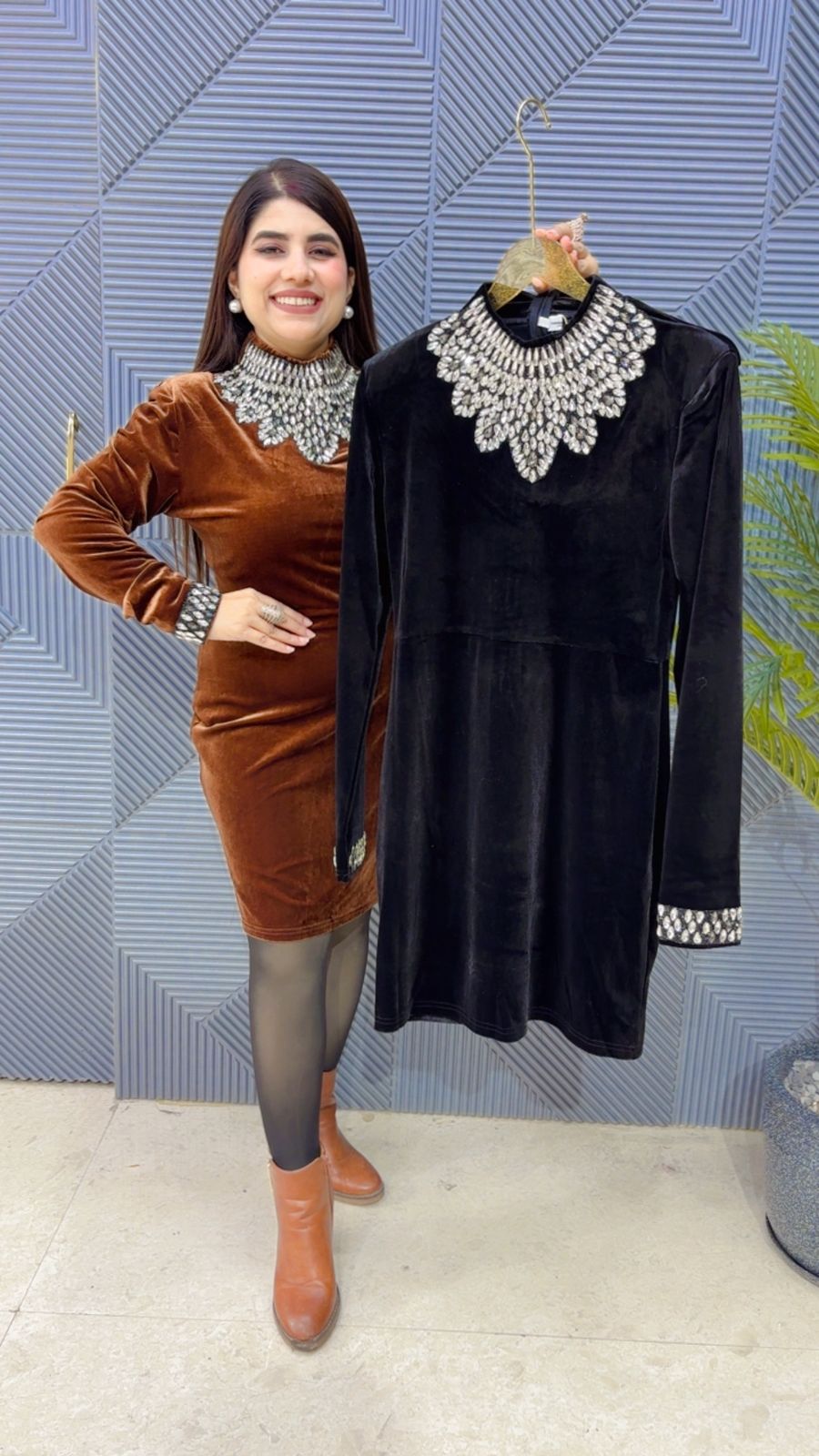 BEAUTIFUL VELVET DRESS GGR3688