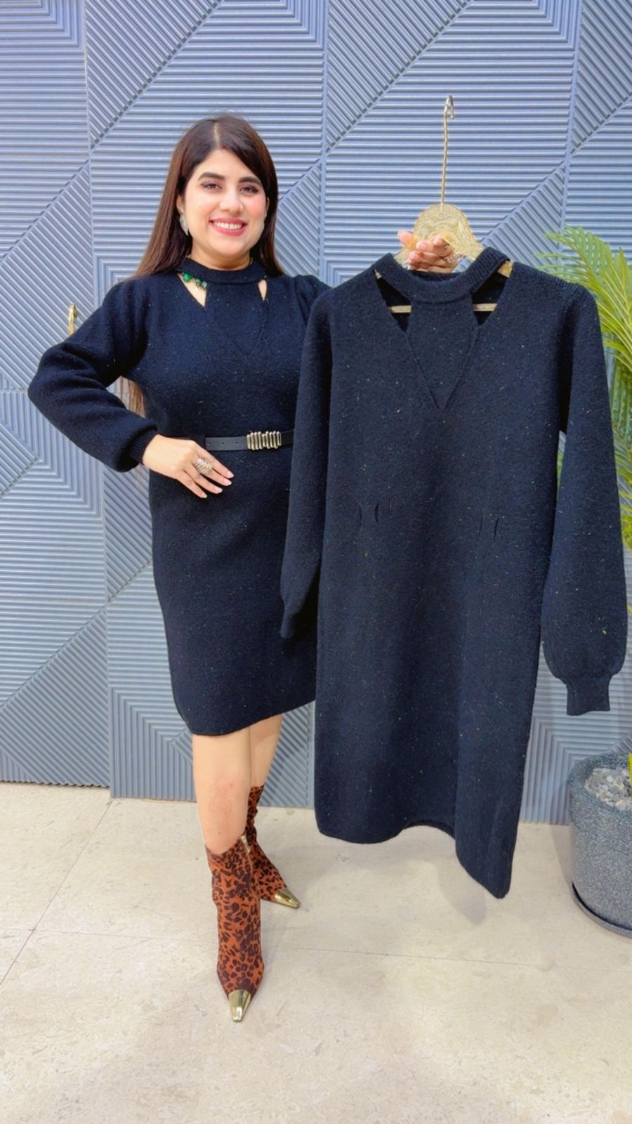 PREMIUM DRESS WITH BELT GGR3759