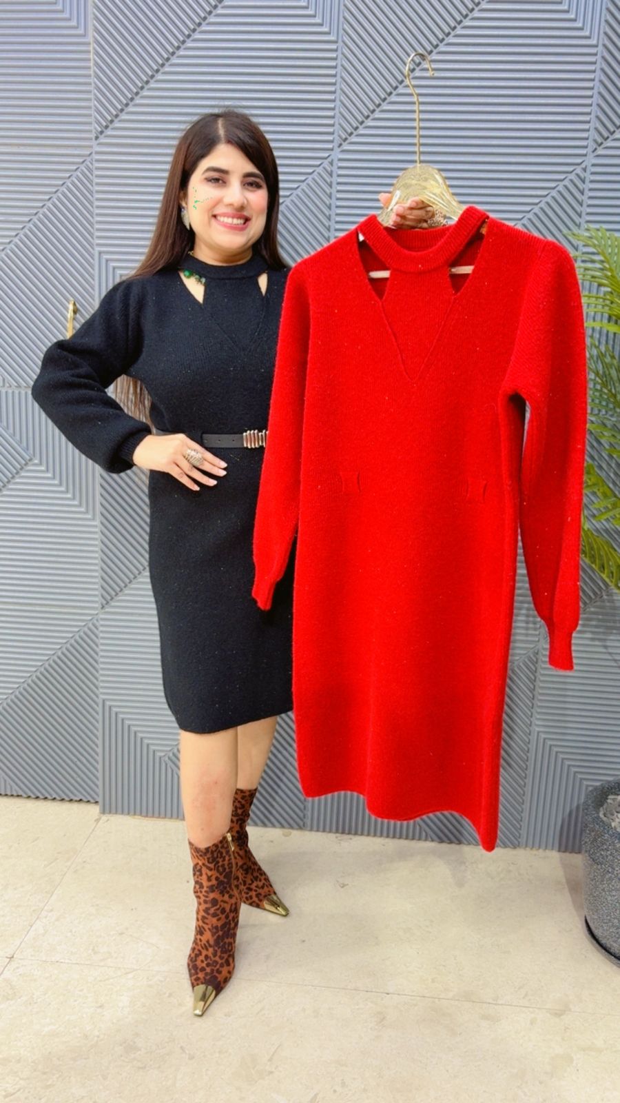 PREMIUM DRESS WITH BELT GGR3759