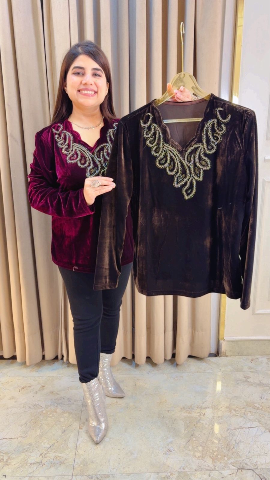 BEAUTIFUL VELVET TOP GGR3790