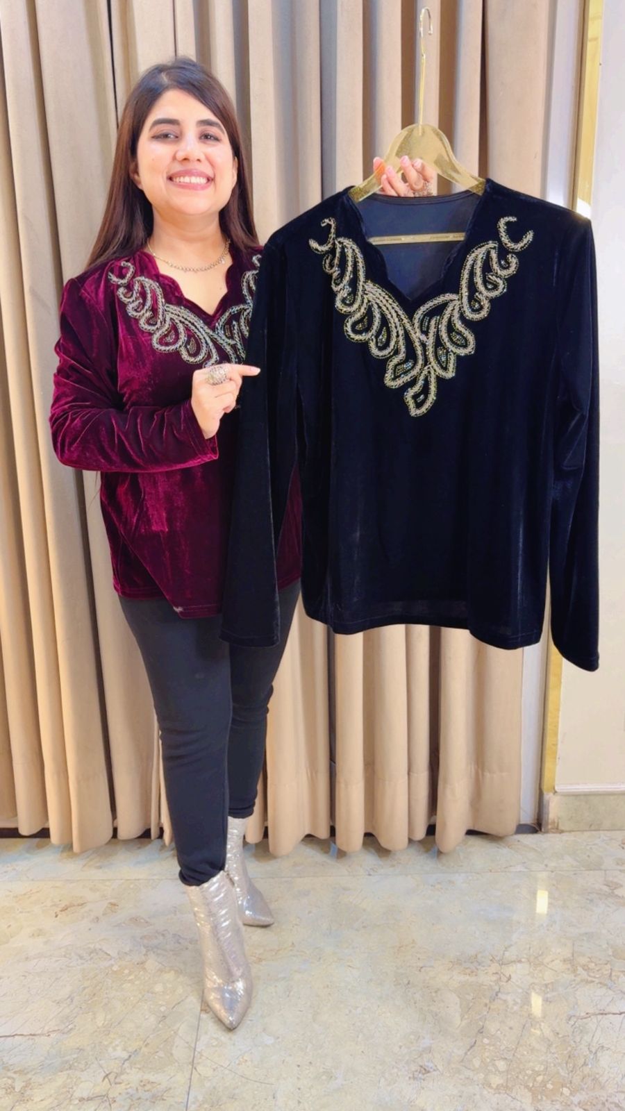 BEAUTIFUL VELVET TOP GGR3790
