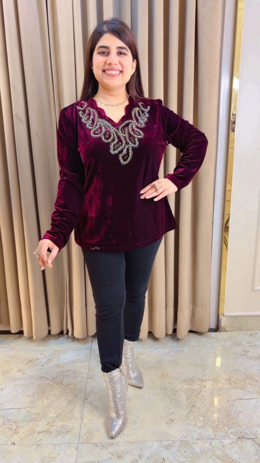 BEAUTIFUL VELVET TOP GGR3790
