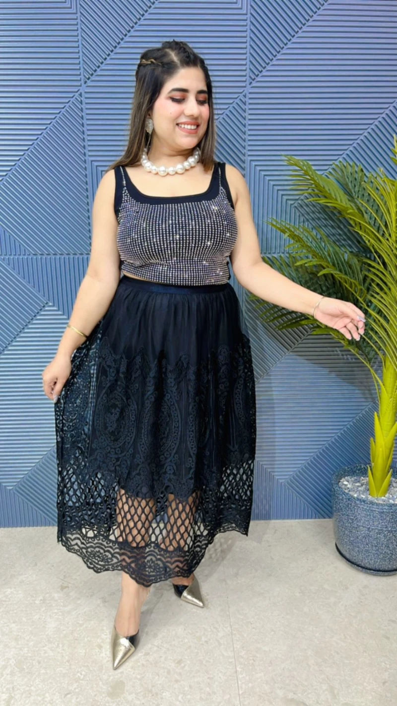 Imported Heavy Quality Embroidery Skirt GGR671