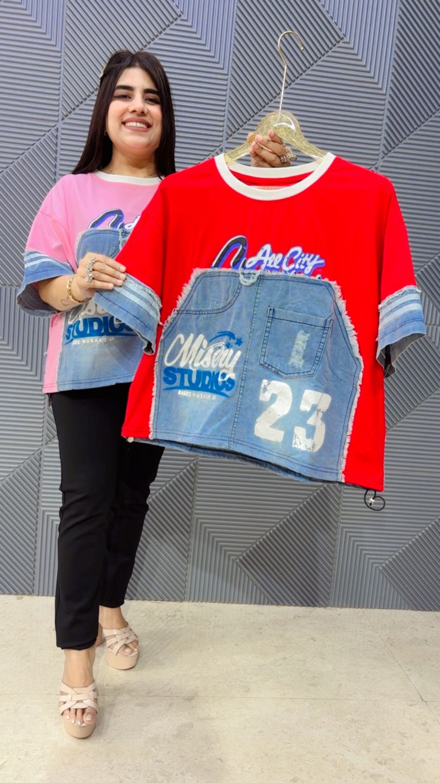 BEAUTIFUL DENIM SWAROVSKI TOP GGR5111 Girls Glitters