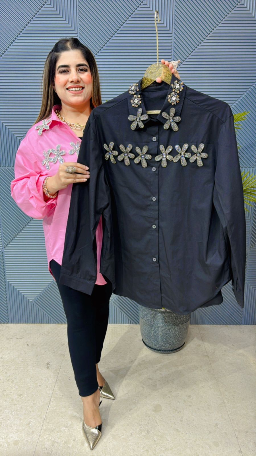 Premium Cotton Shirt With Beautiful Work GGR1042