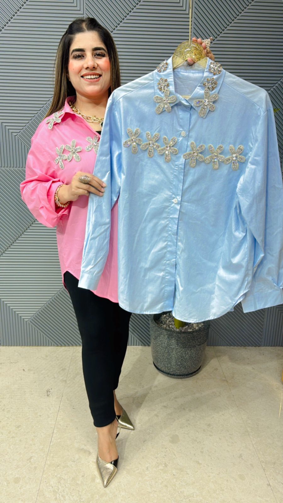 Premium Cotton Shirt With Beautiful Work GGR1042