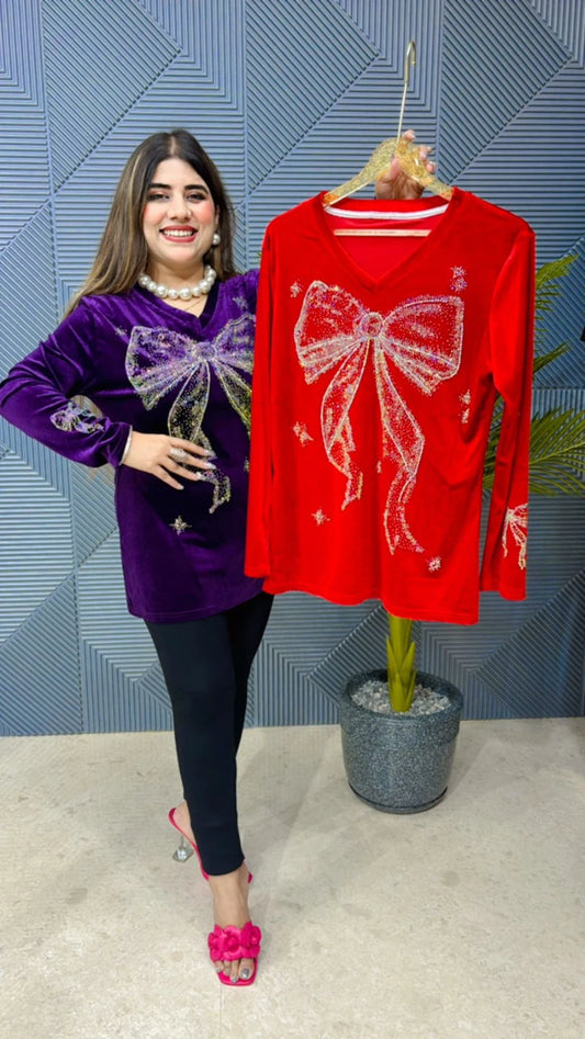 Premium Imported Fabric Velvet Top GGR781