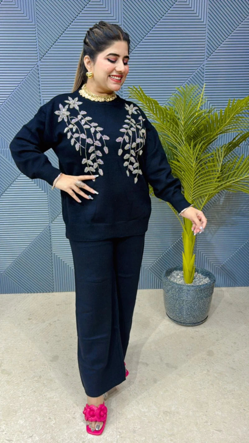 Premium Imported Fabric Woollen Cord Set GGR783