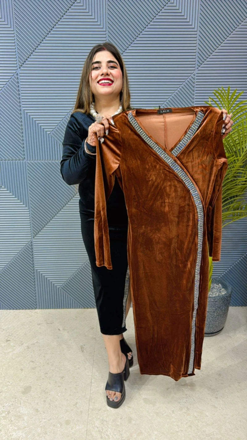 Premium Imported Velvet Choker Dress GGR695