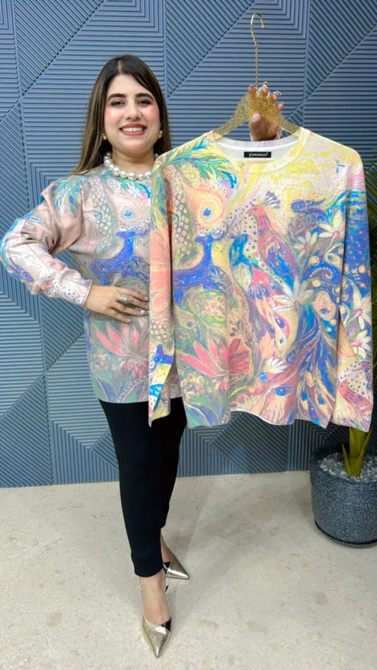 Premium Imported Wool Fabric Pashmina Top GGR769