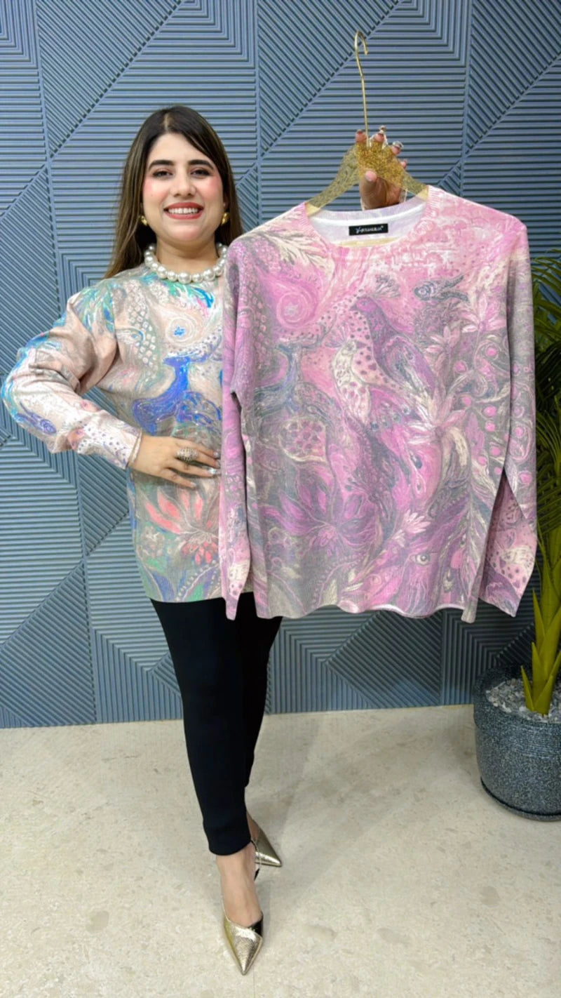 Premium Imported Wool Fabric Pashmina Top GGR769
