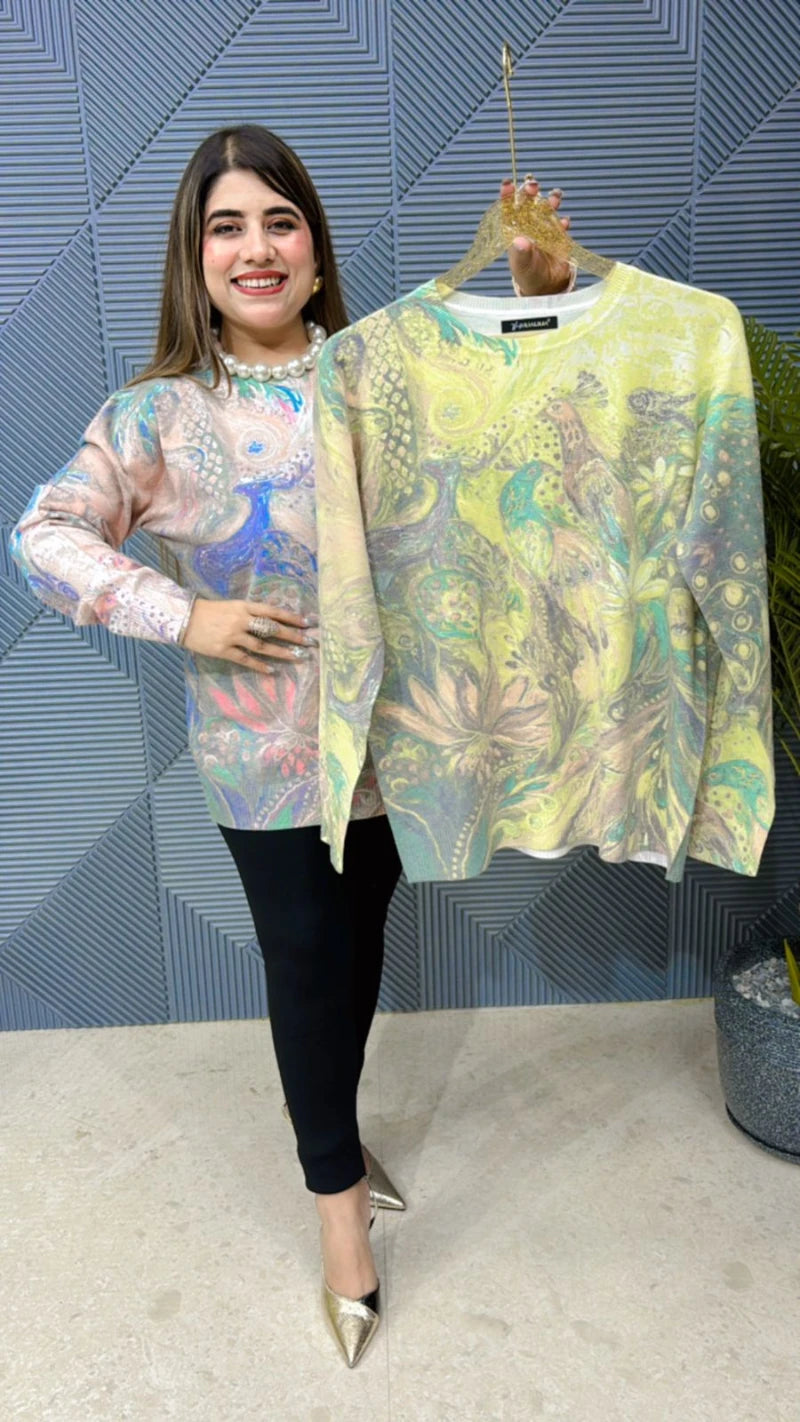 Premium Imported Wool Fabric Pashmina Top GGR769