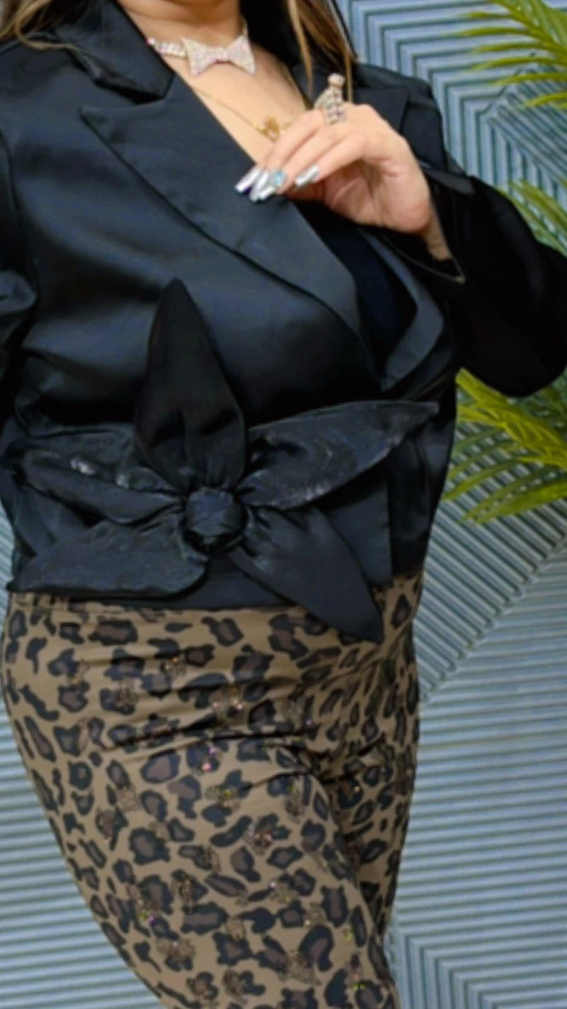 Premium Quality Crop Blazer With Flower On Front GGR677