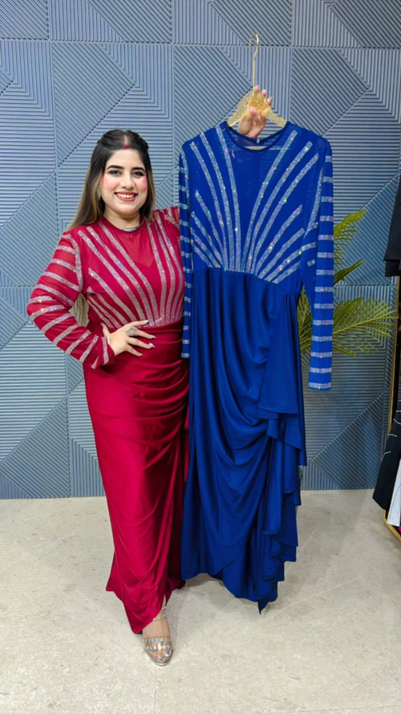 Premium Quality Partywear Padded Dress GGR791
