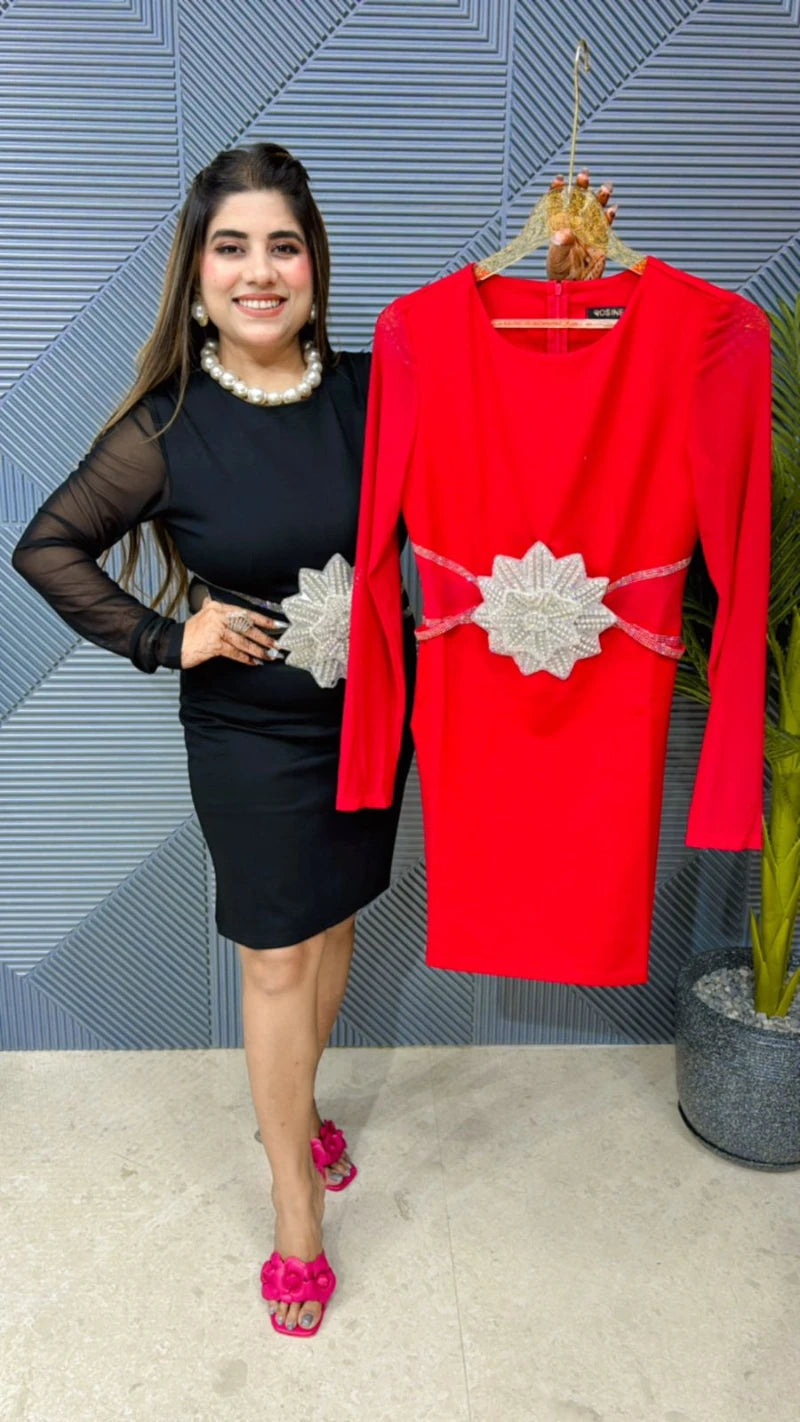 Premium Swarovski Dress With Beautiful Waist GGR714