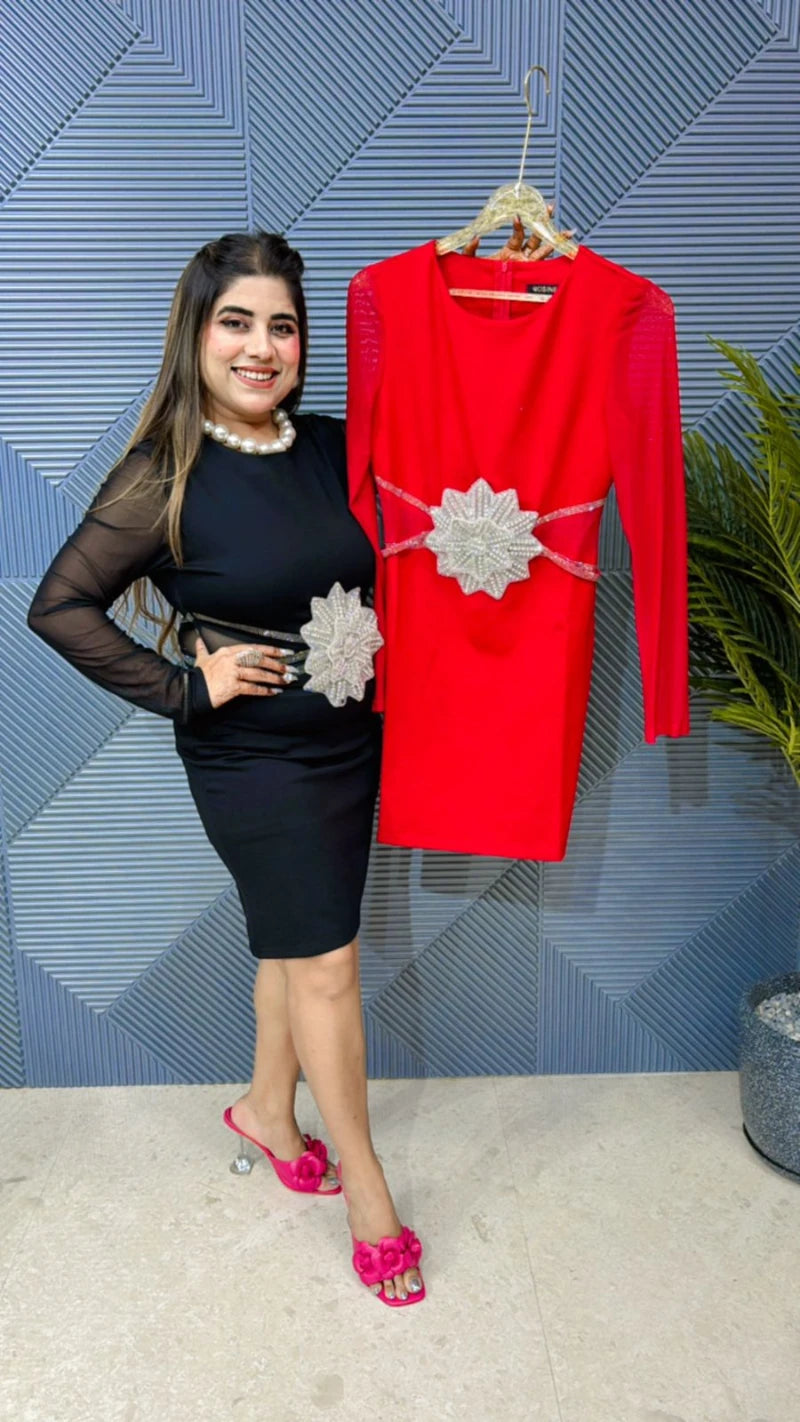 Premium Swarovski Dress With Beautiful Waist GGR714