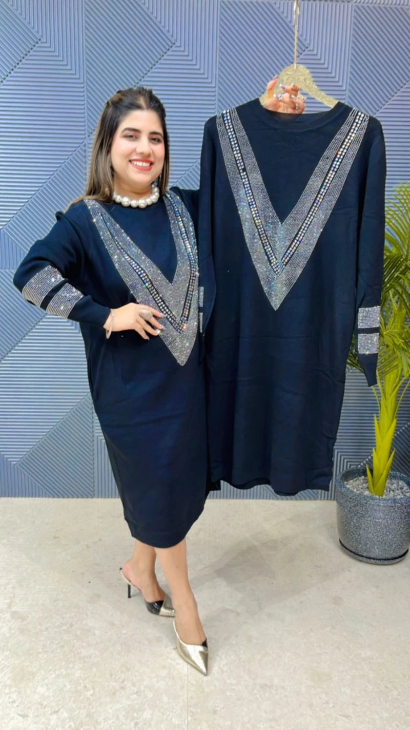 Premium Swarovski Knitted Dress GGR756