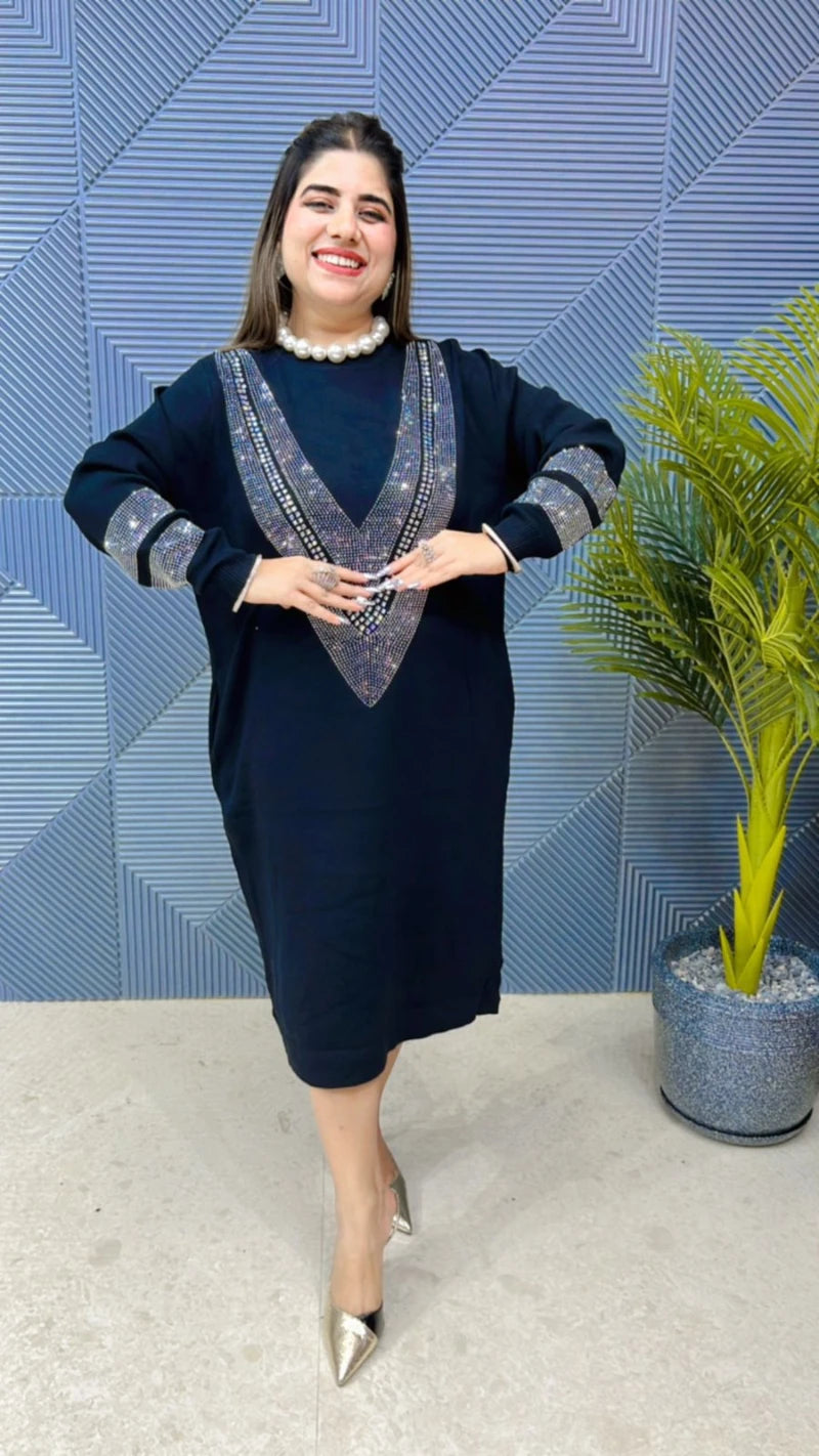Premium Swarovski Knitted Dress GGR756