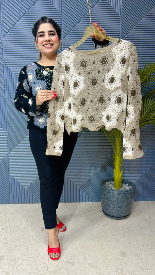 Summer Top With Honeycomb Pattern GGR1111