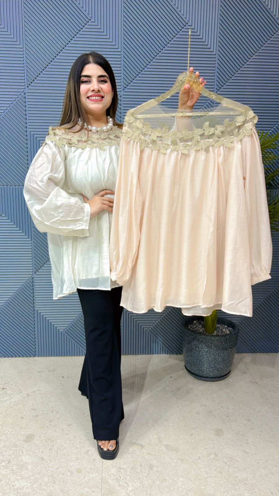 Premium Top With Beautiful Neck Work GGR1191