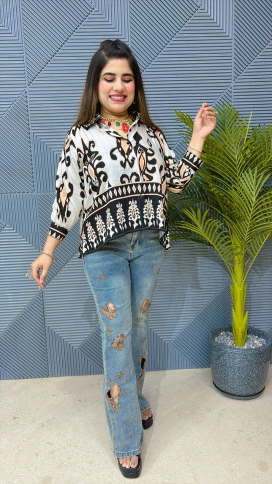 BEAUTIFUL SUMMER PRINTED TOP GGR1352
