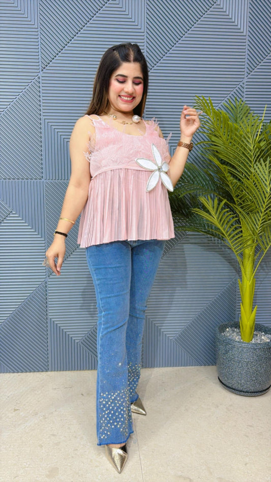 BEAUTIFUL CUT SLEEVE TOP GGR1415