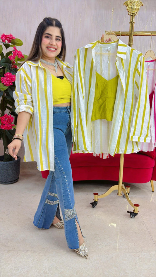 BEAUTIFUL SHIRT WITH BUSTIER GGR1453