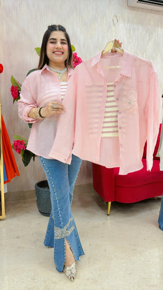 CUTE COTTON SHIRT WITH INNER GGR1457