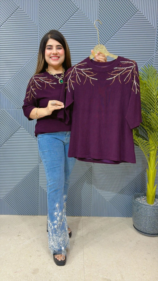 BEAUTIFUL SUMMER TOP WITH WORK GGR1531