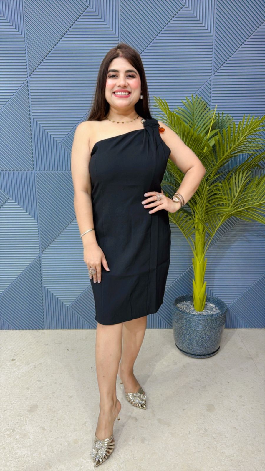 ONE SHOULDER DRESS GGR1670