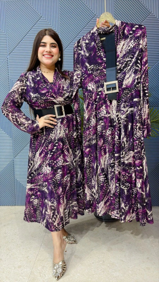 POWRNET DRESS WITH BELT GGR1687