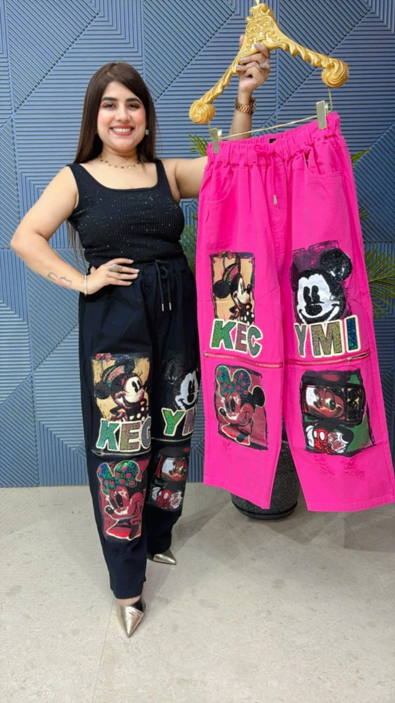 DENIM COTTON MIKKEY PANTS GGR1703