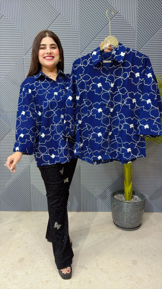 COTTON EMBROIDERED SHIRT GGR1745