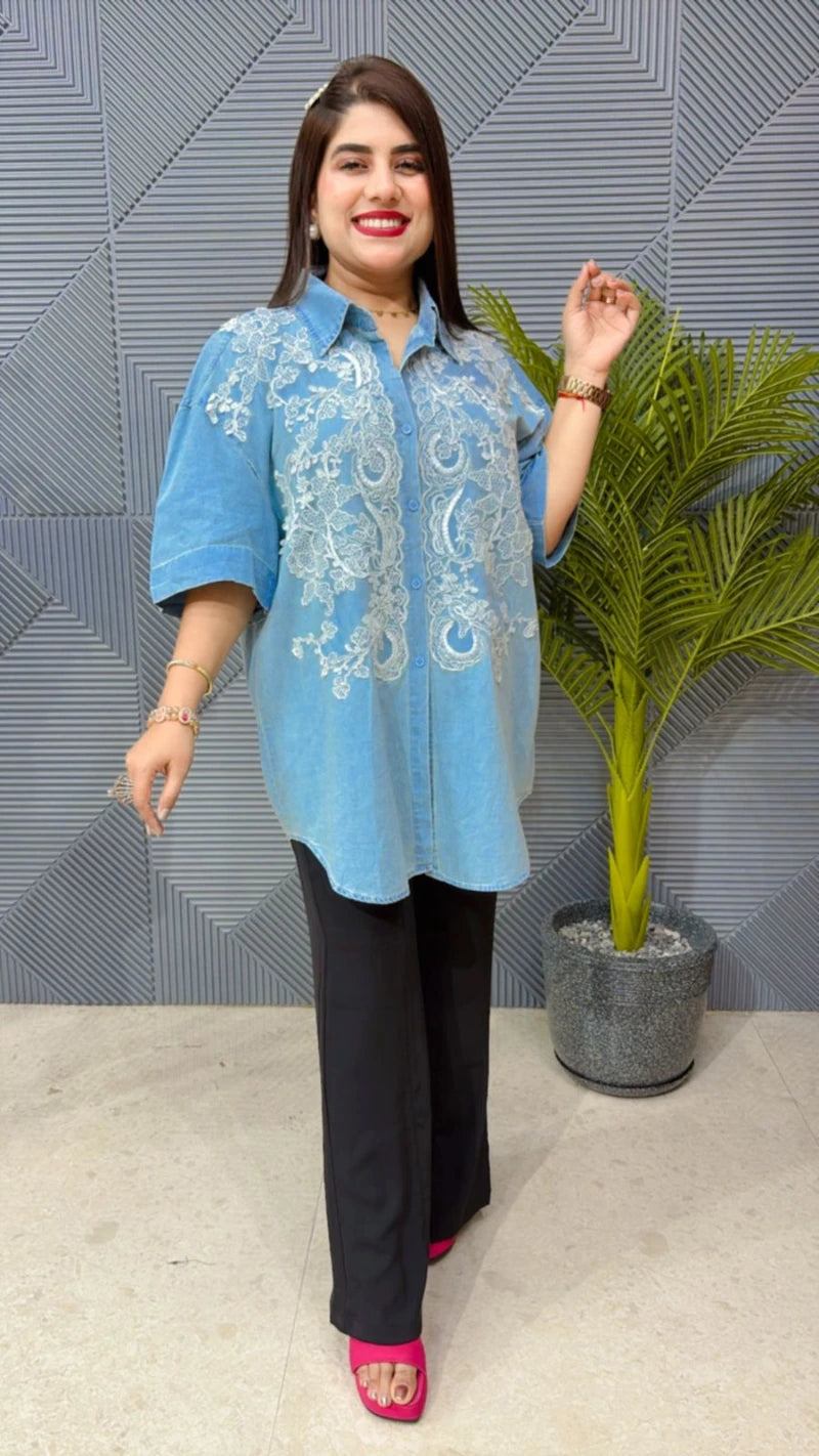 SUMMER COTTEN DENIM SHIRT GGR1751