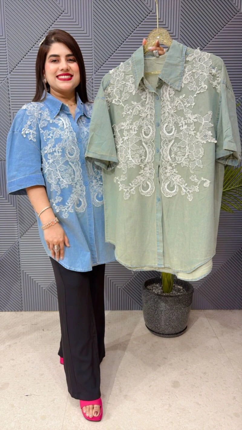 SUMMER COTTEN DENIM SHIRT GGR1751