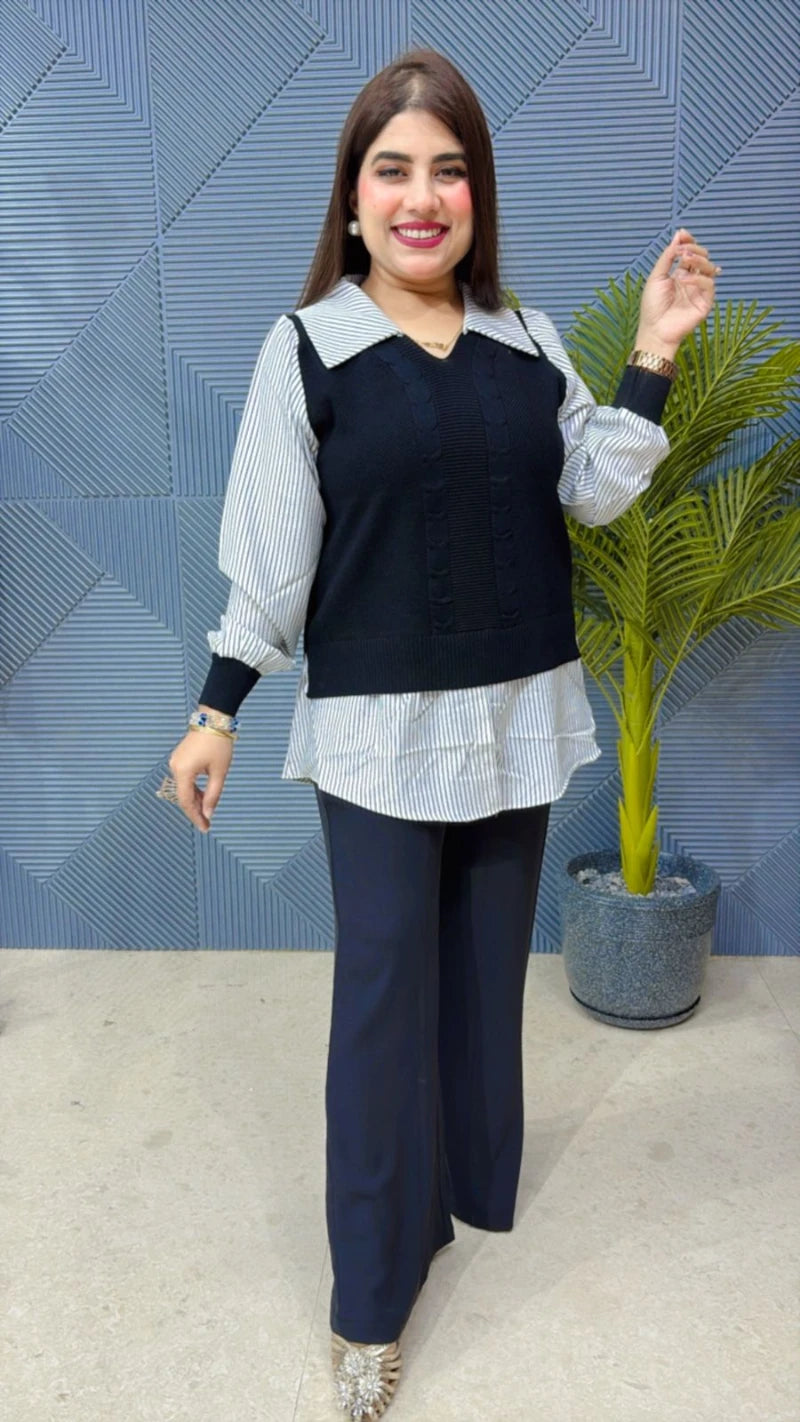 BEAUTIFUL DOUBLE PATTERN SHIRT GGR1784