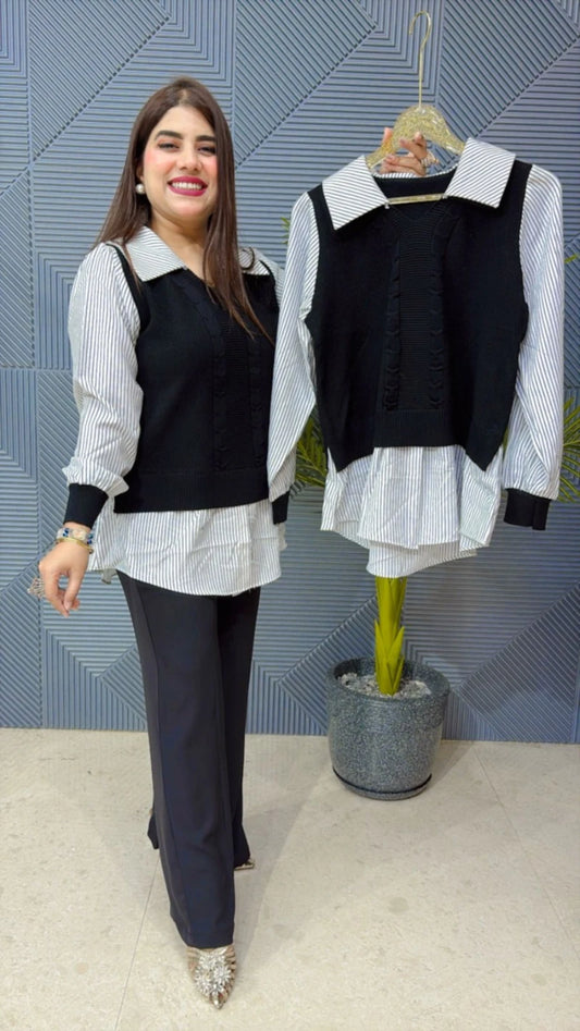 BEAUTIFUL DOUBLE PATTERN SHIRT GGR1784