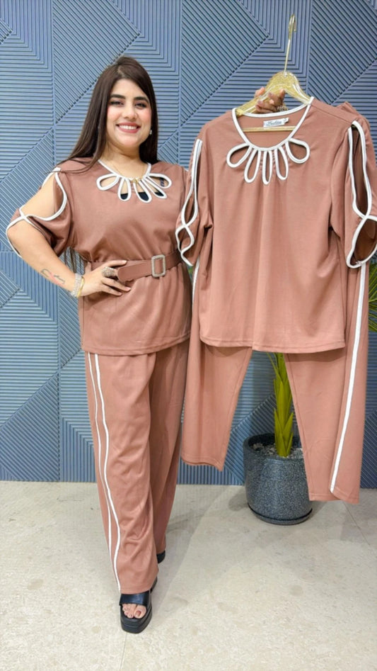 PREMIUM CO-ORD SET WITH BELT  GGR1808
