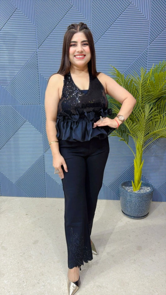HALTER NECK SEQUENCE TOP GGR1877