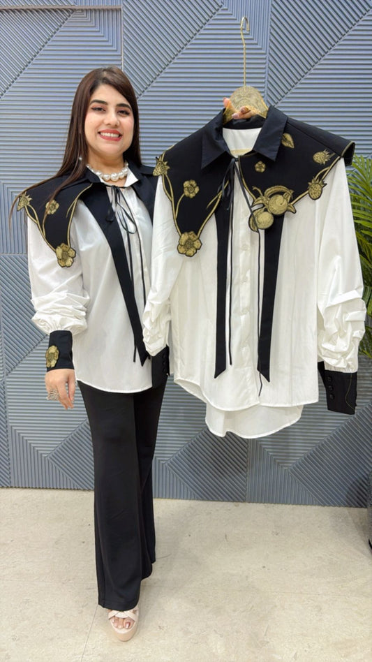 BEAUTIFUL WHITE SHIRT WITH COLAR  GGR2057