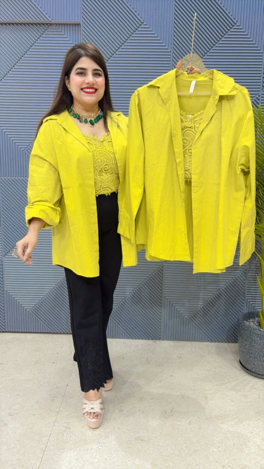PREMIUM COTTEN SHIRT WITH BUSTIER GGR2074