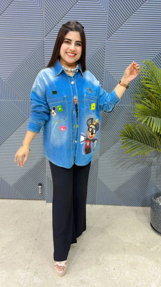 PREMIUM MIKKEY DENIM SHIRT GGR3069