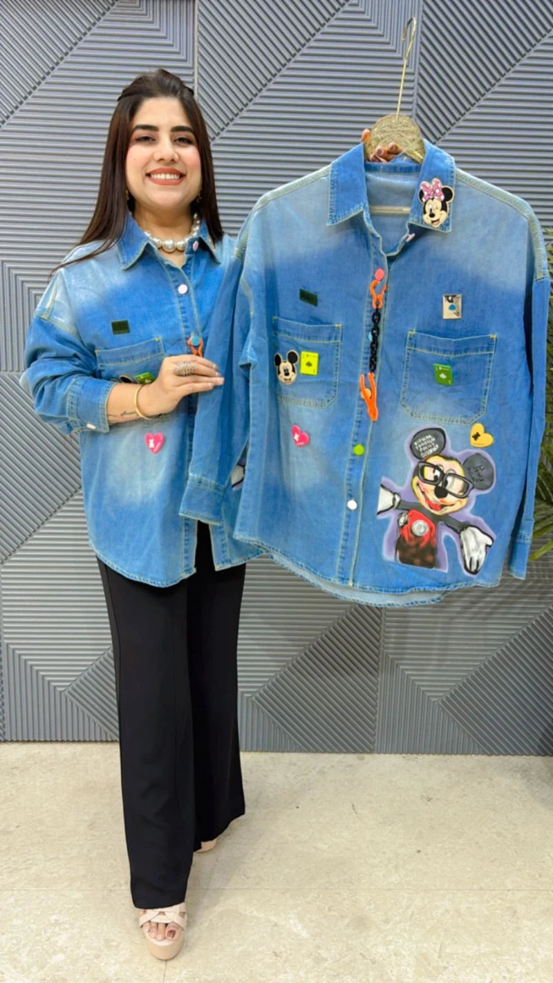 PREMIUM MIKKEY DENIM SHIRT GGR3069