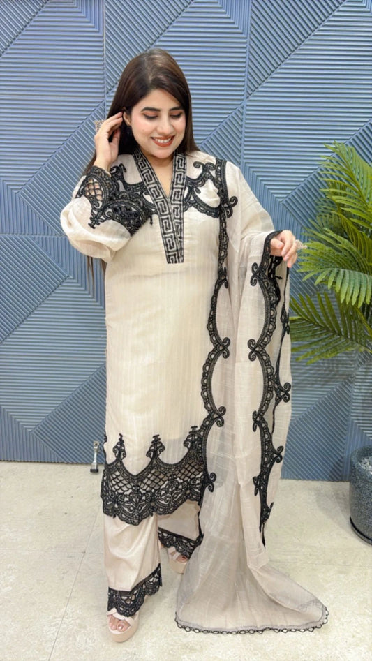 PREMIUM 3 PCS PAKISTANI SUIT GGR3103