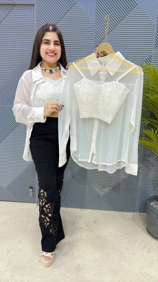 PREMIUM POWERNET SHIRT WITH BUSTIER GGR3139