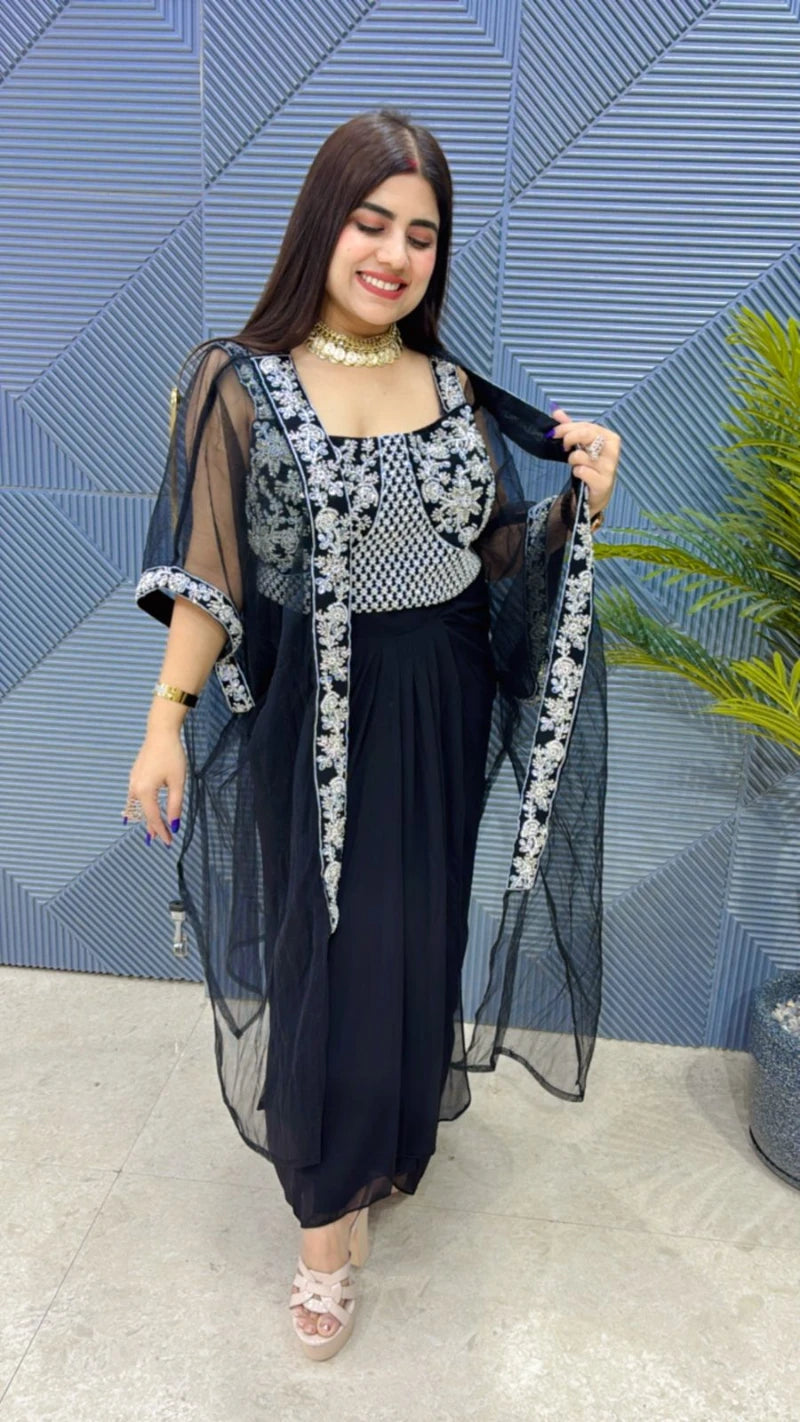 PREMIUM 3 PCS DHOTI DRESS GGR3157